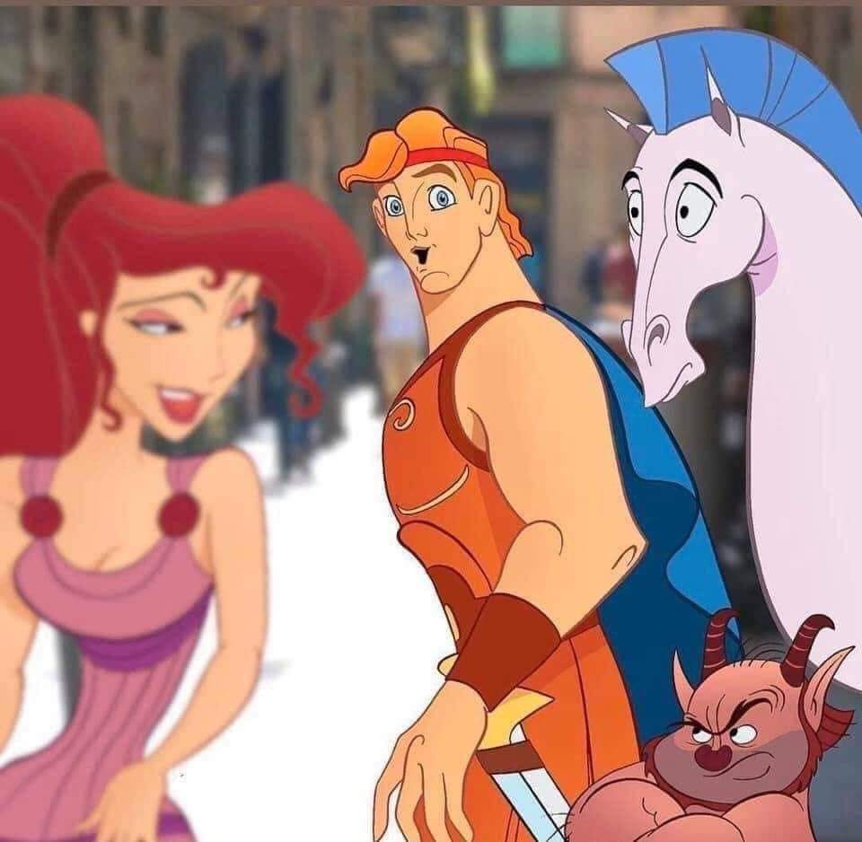 Distracted Hercules Meme