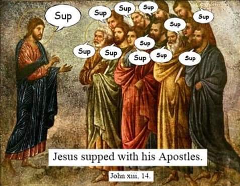 Jesus supped with his Apostles