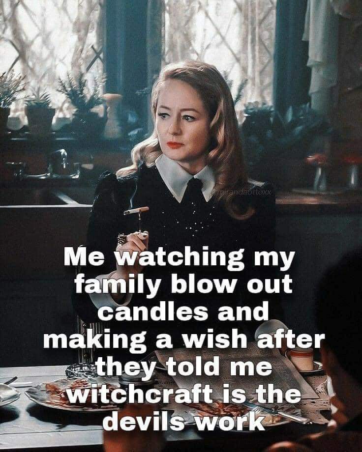 Me watching my family blow out candles