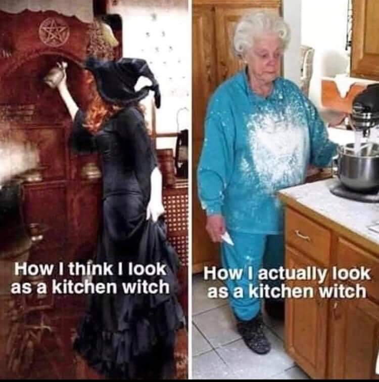 How I think I look as a kitchen witch