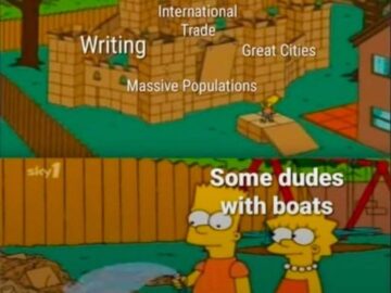 Bronze Age civilizations cardboard fort vs Sea Peoples meme