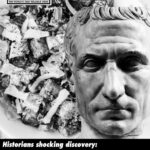 Julius Caesar bust next to a bowl of Caesar salad with text CAESAR HATED SALAD