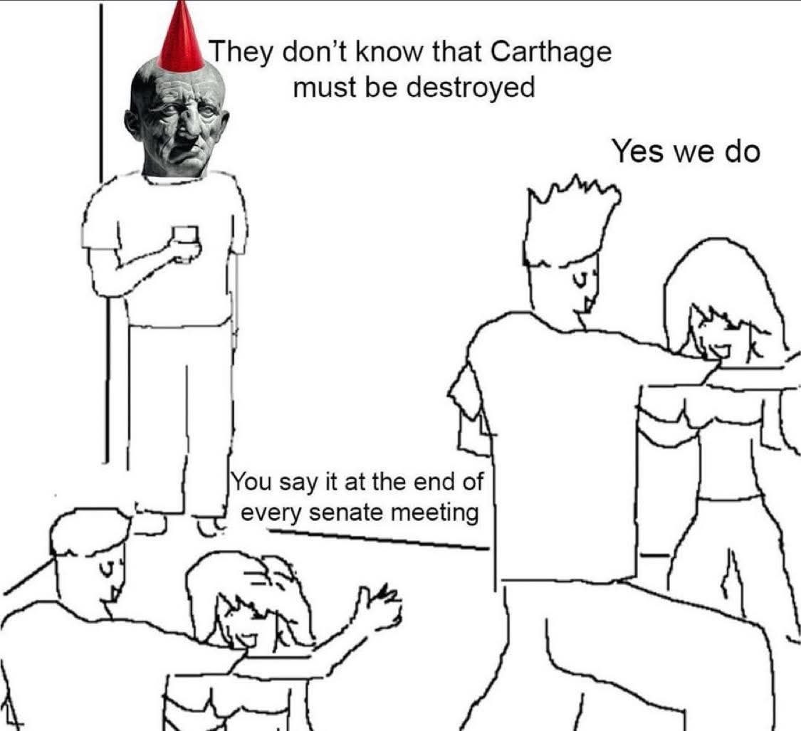Carthage must be destroyed meme