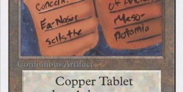Custom Magic The Gathering Copper Tablet card featuring the Ea-Nasir complaint tablet