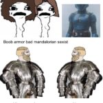 Comic about the double standard in fantasy armor criticism