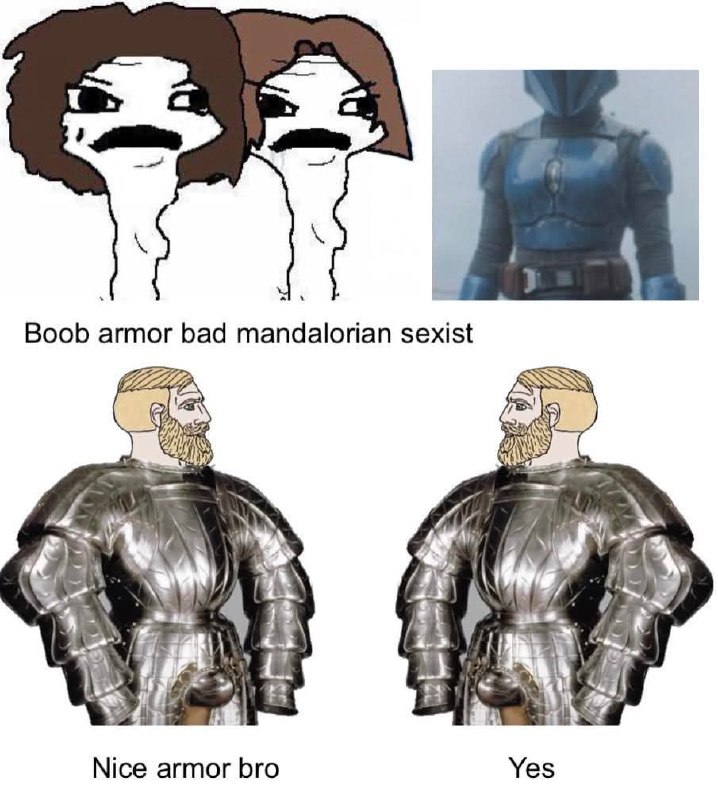Comic about armor double standard