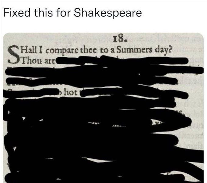 Fixed this for Shakespeare meme