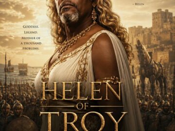 Helen of Troy poster meme tired of Danaans on the beach