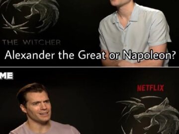 Henry Cavill meme asked Alexander the Great or Napoleon answers Caesar