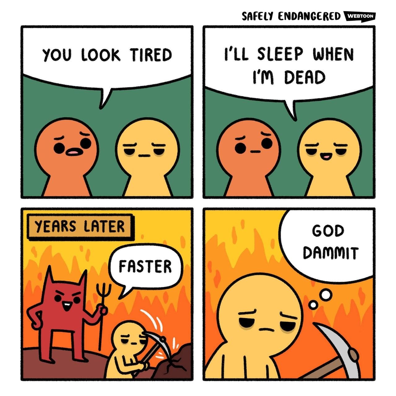 Safely Endangered webcomic - I'll sleep when I'm dead