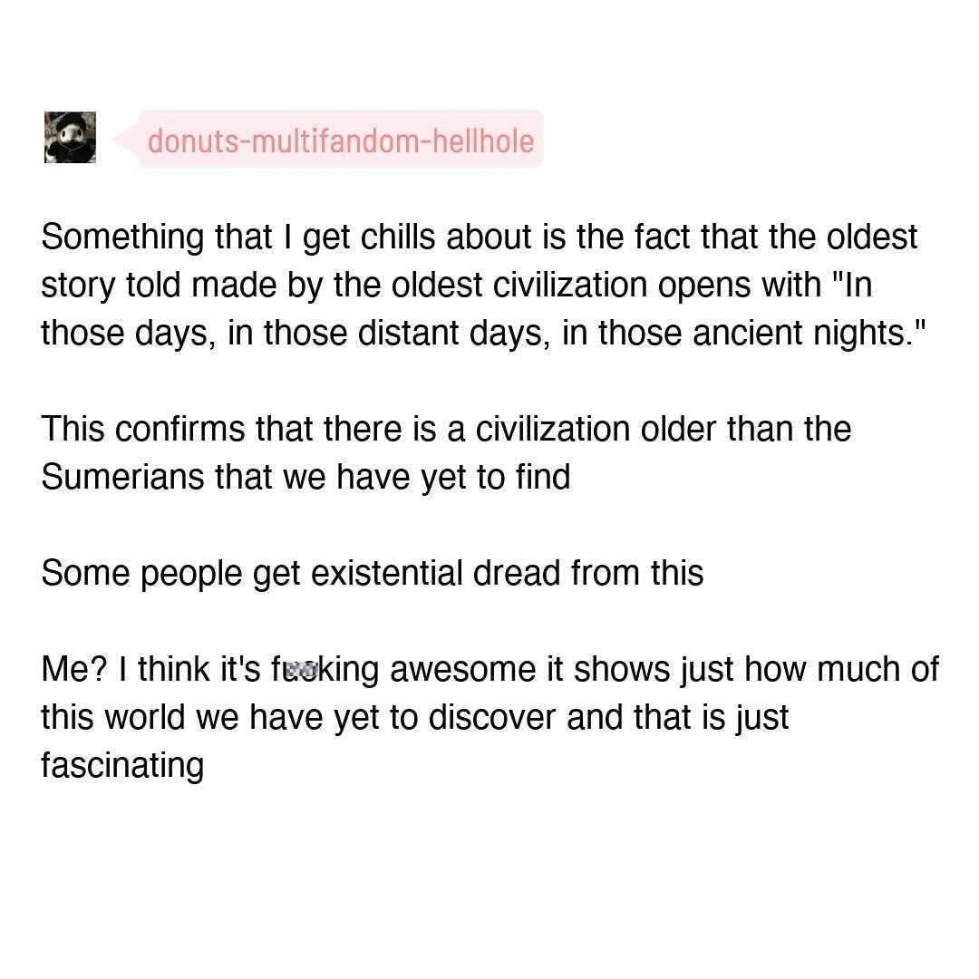 Meme about the oldest story from the oldest civilization