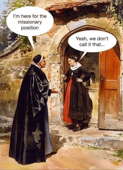 Nun comic about missionary position