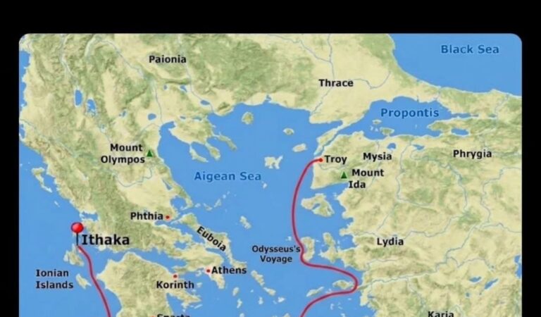 If Odysseus Didn’t Piss Off Poseidon, His Trip Back to Ithaka Would Have Taken About a Week