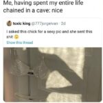 Meme connecting Plato's Allegory of the Cave to appreciating beauty