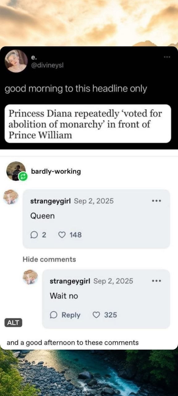 Princess Diana monarchy abolition tweet screenshot