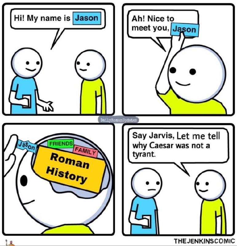 Daily Roman Updates comic - Roman History brain filing