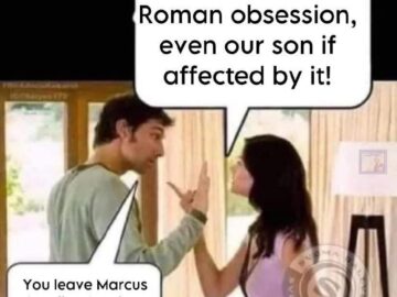 A comic about a Roman history enthusiast who named their son a full Roman emperor name