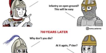Roman-Persian wars wojak meme