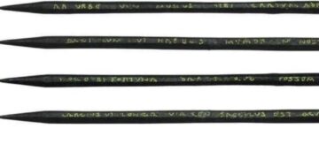 Roman bronze stylus from 70 AD with Latin inscription