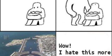 Big Chungus self-hate reality shock meme