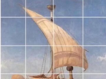 reCAPTCHA asking to select all squares with the ship of Theseus
