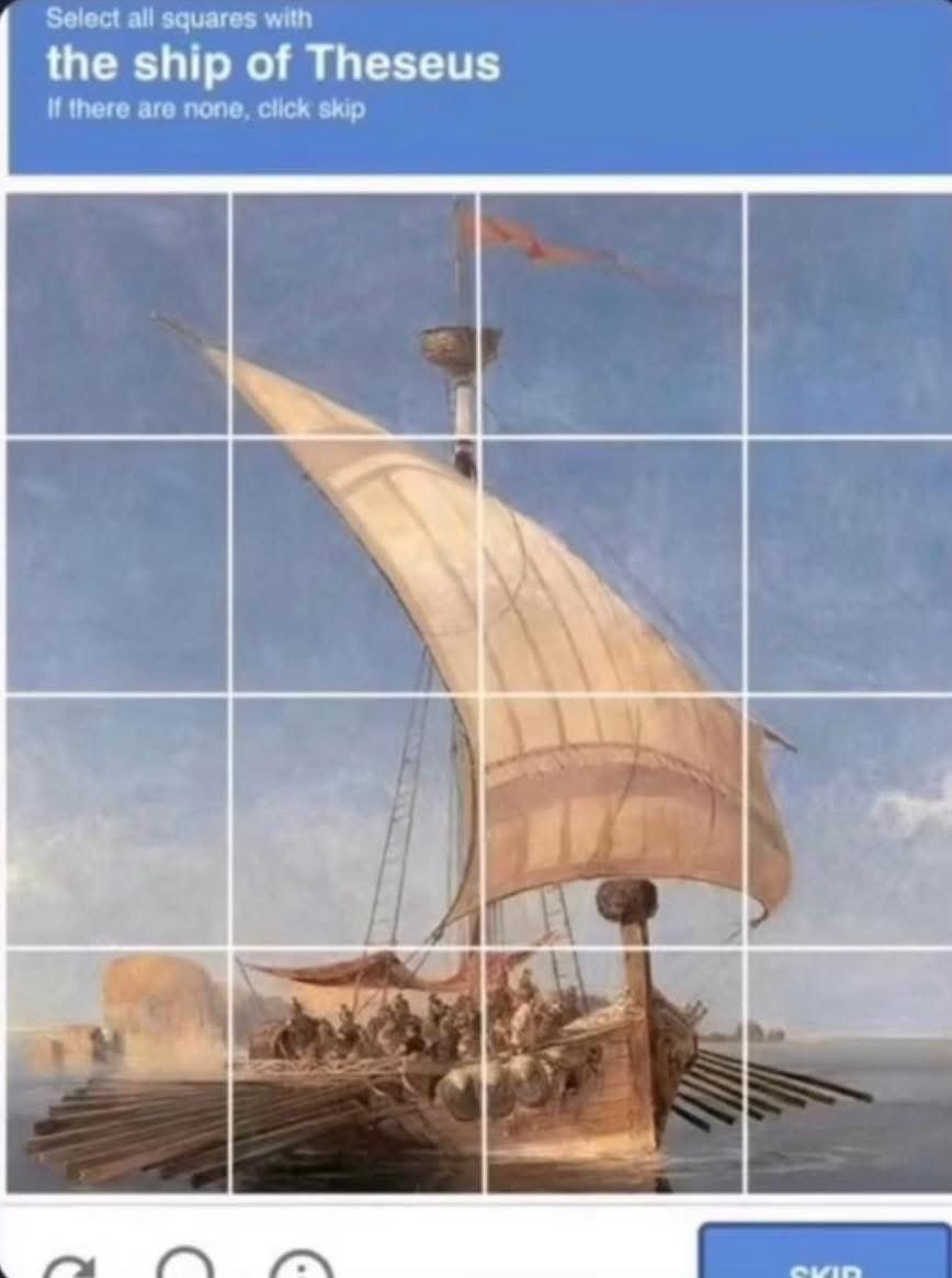 Ship of Theseus reCAPTCHA
