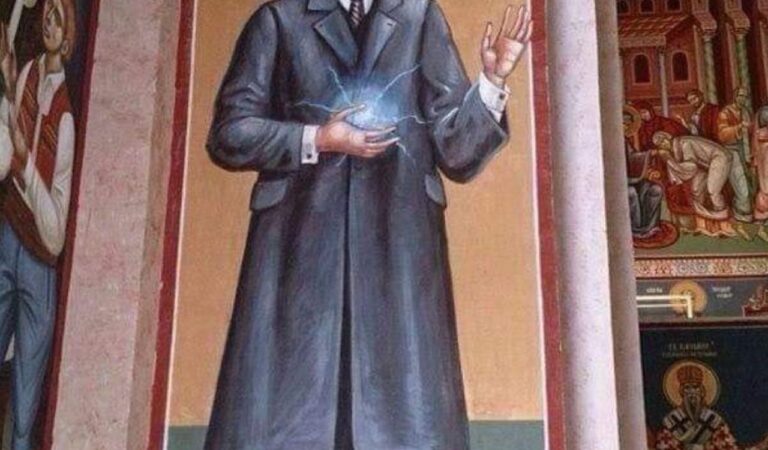 In Serbia you can go to church and see Nikola Tesla charging a Rasengan