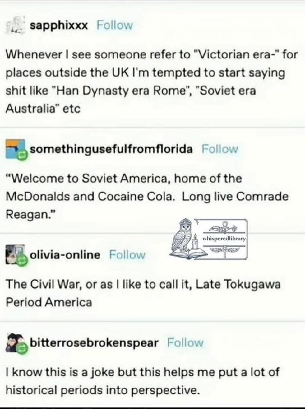 Tumblr thread about historical period labels