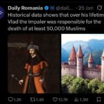 Vlad the Impaler meme - 50,000 Muslims historical data