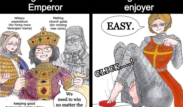 Average Byzantine Emperor vs Average Crusade Enjoyer