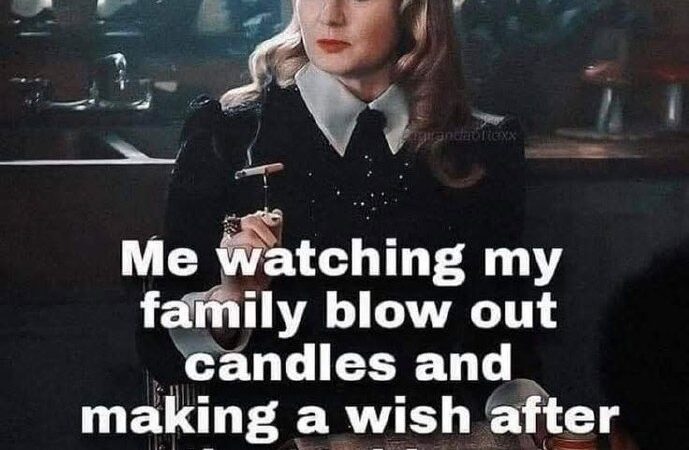 Me watching my family blow out candles and making a wish after they told me witchcraft is the devil’s work