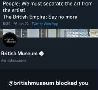 Separate the art from the artist — the British Museum took that literally