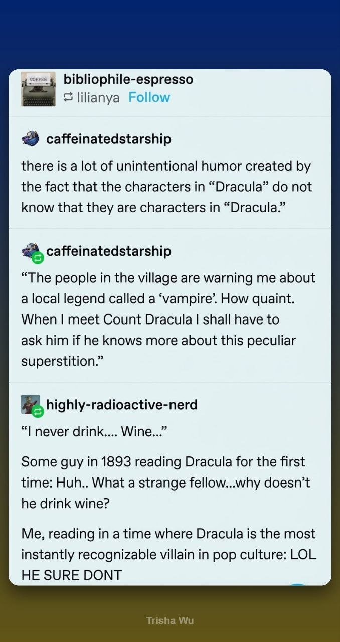 Dracula Tumblr thread