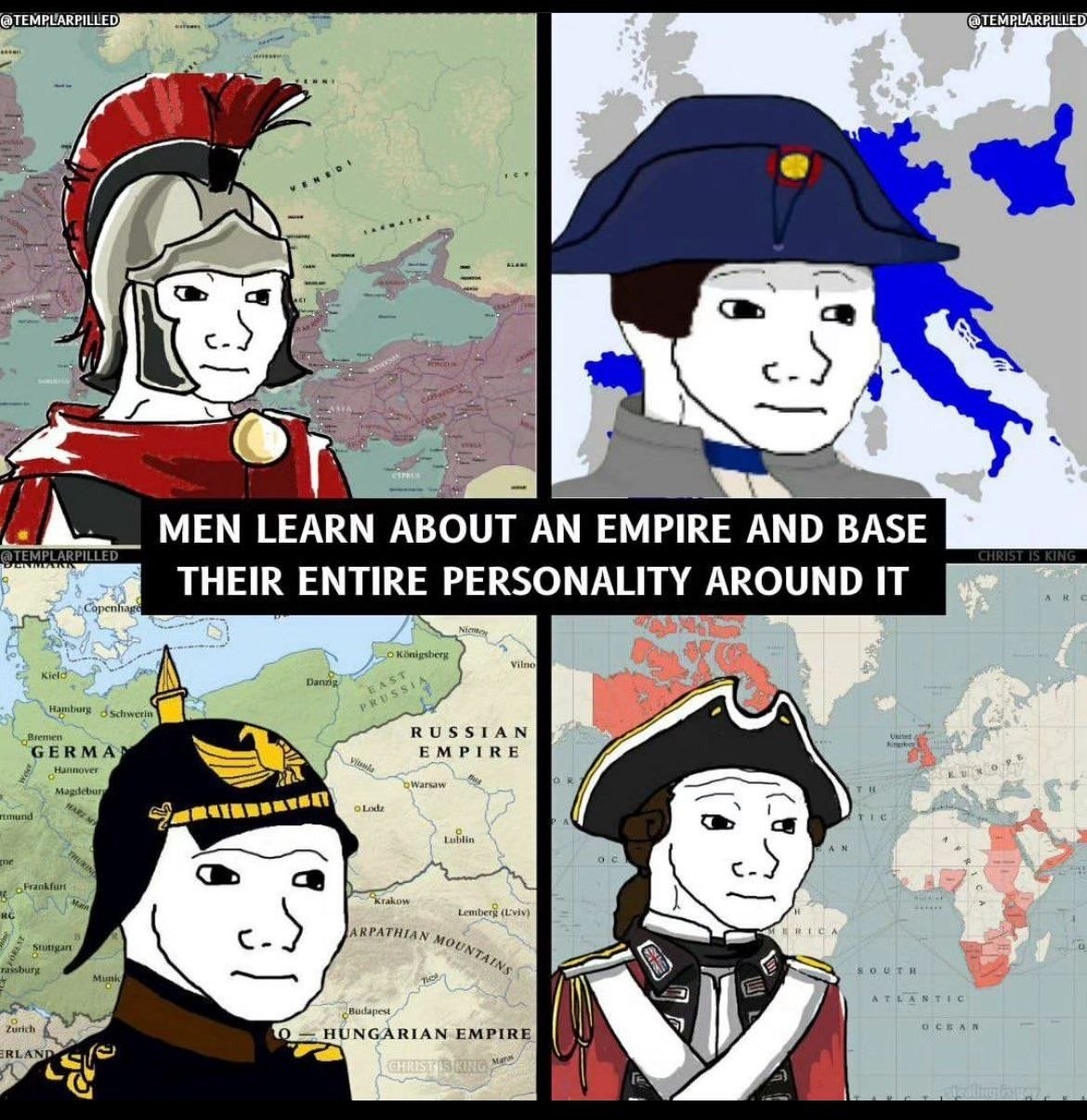 Four empires personality meme