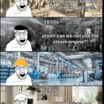 4 panel meme about Luddite attitudes towards technology across history