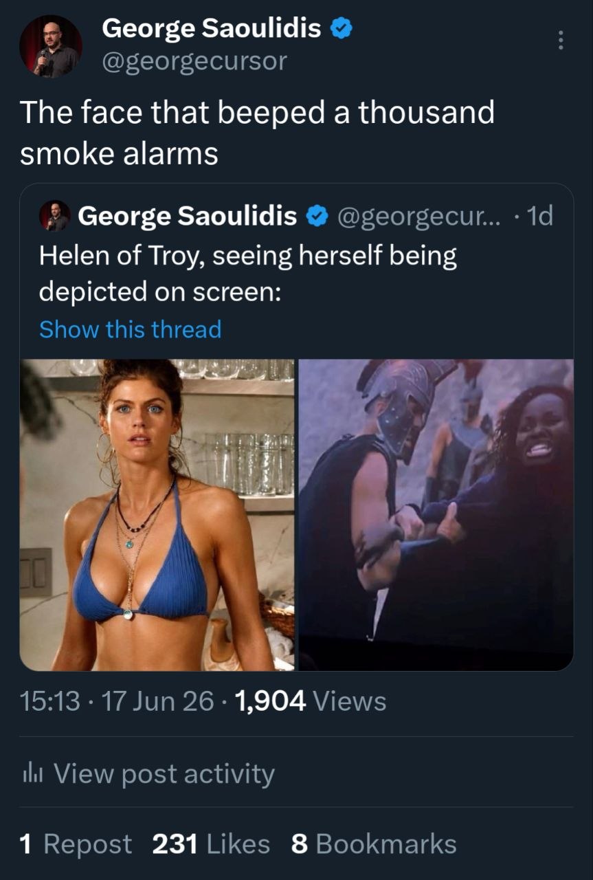 Face that beeped smoke alarms tweet