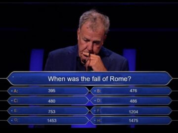 Game show question When was the fall of Rome with multiple conflicting answers