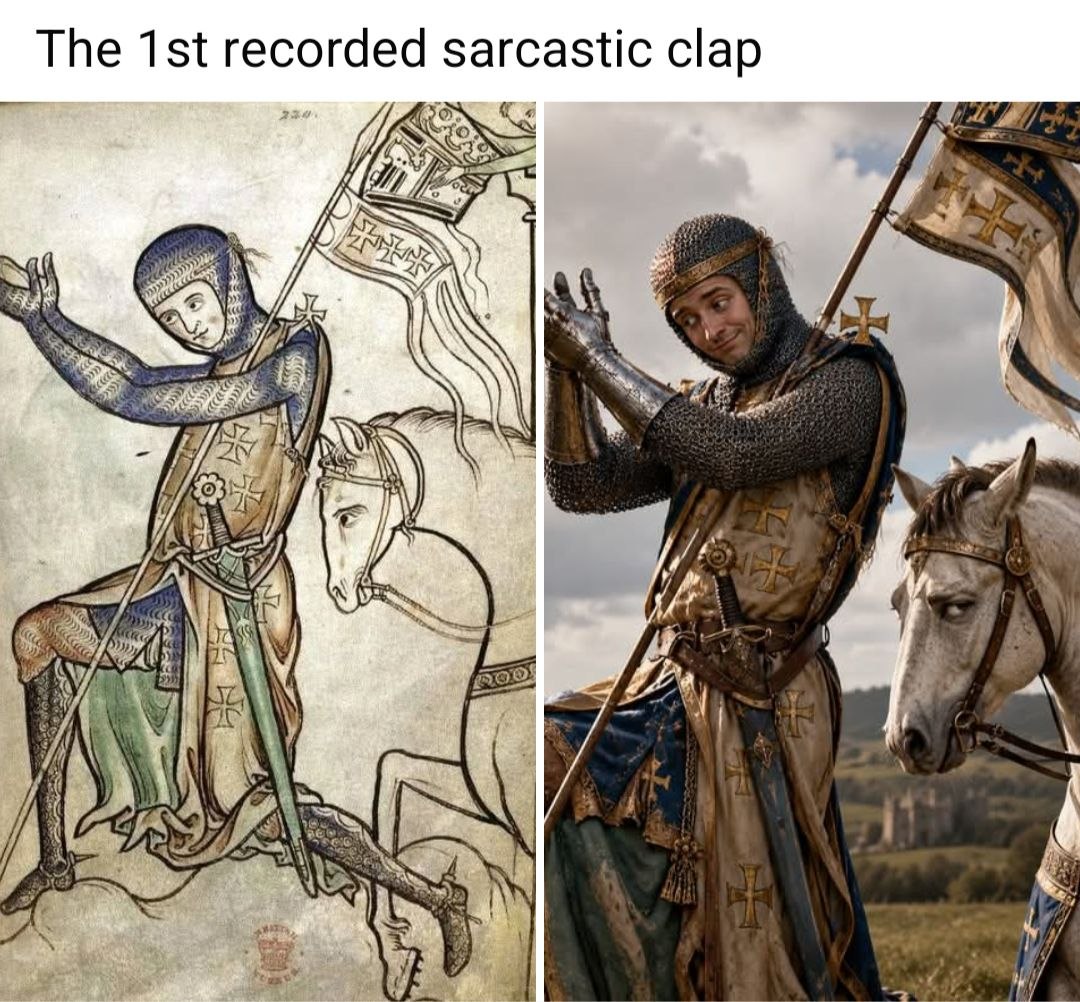The 1st recorded sarcastic clap meme