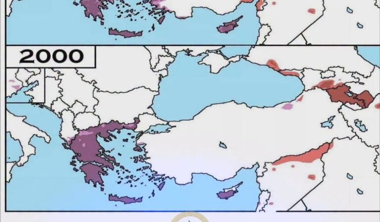 From Ancient Homelands to Exile — Greek and Armenian Population 1900 vs 2000