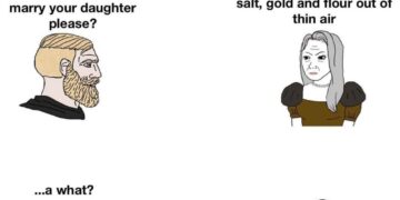 Laura Moon from American Gods covered in salt crystals, used as Lot's wife meme