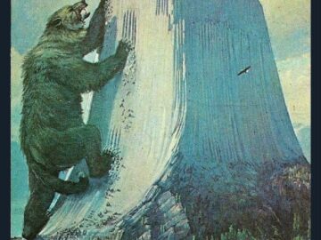 Herbert A Collins Devils Tower bear painting