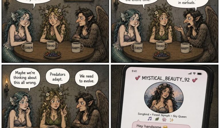 “Predators Adapt” — How Sirens, Dryads, and Harpies Discovered Dating Apps