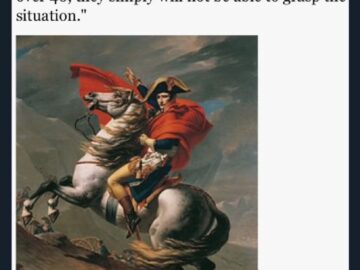 Mr Reply Guy post about Napoleon meeting boomers and the quote about not trusting men over 40