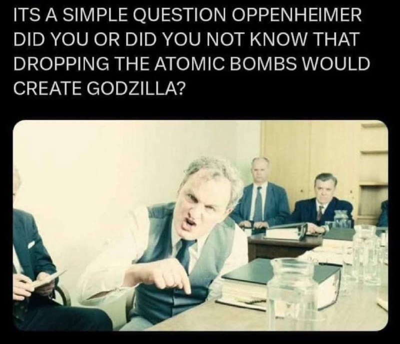Oppenheimer Godzilla meme