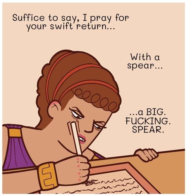 Penelope prays for a big spear - frame 4