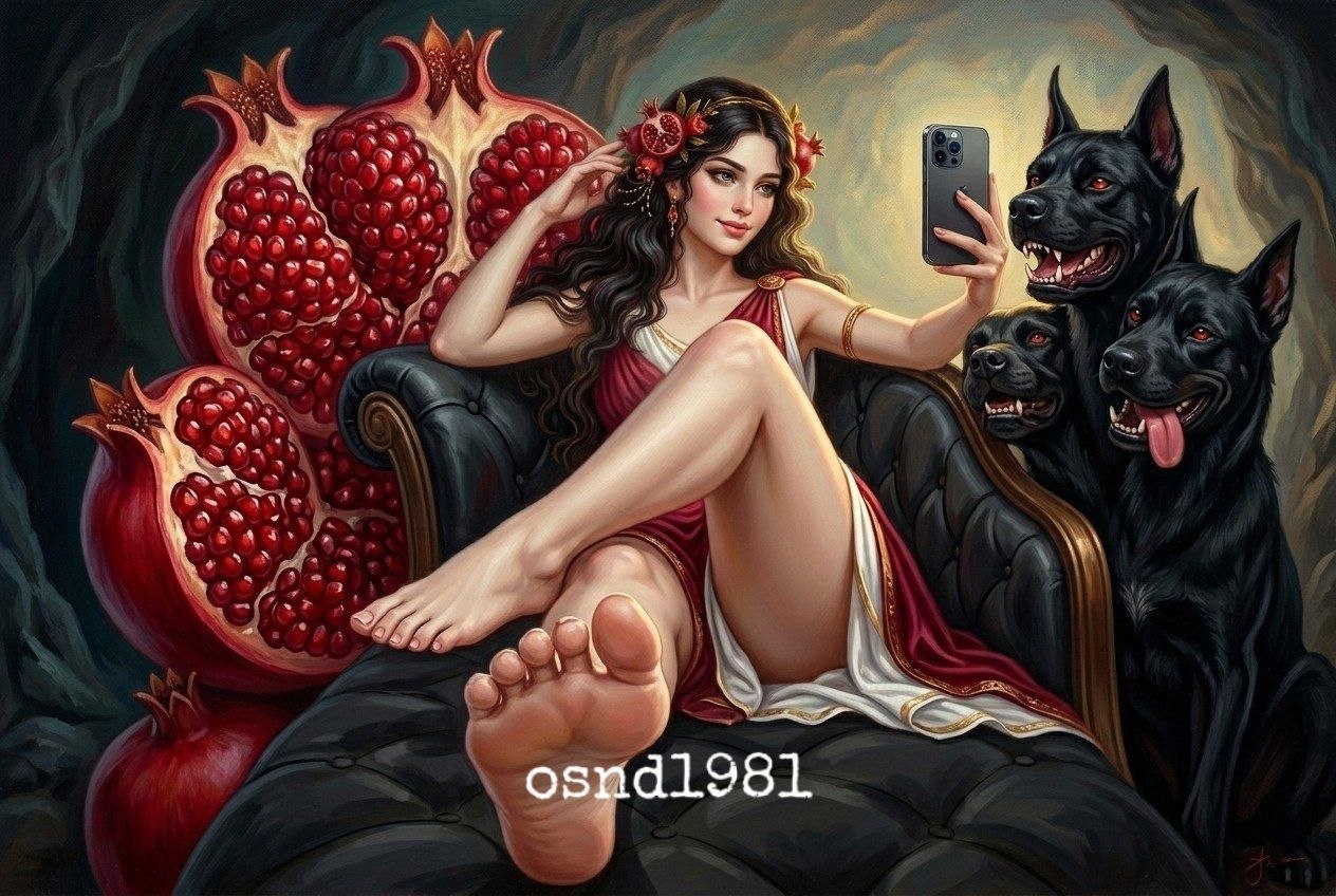 Persephone using iPhone