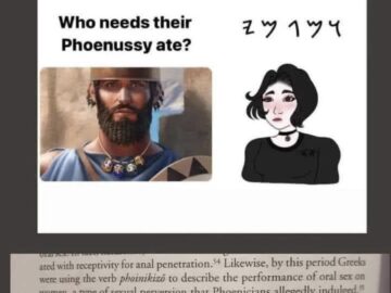 Meme about Phoenician civilization with historical text