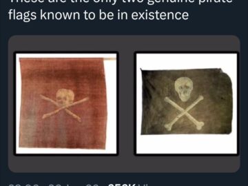 YouTube post about the only two genuine pirate flags