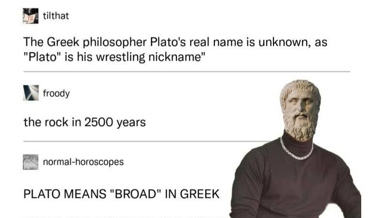 Plato Was a Wrestler Named ‘Broad’ Who Settled Debates by Flexing — The Rock of Ancient Greece