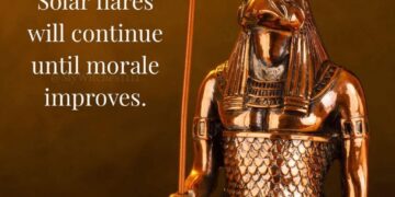 Egyptian sun god Ra solar flares meme